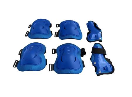 Imagem de Kit Proteção Radical Infantil Completo Patins e Skate Tamanho M Azul Belfix