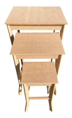 Imagem de Kit Provençal Trio De Mesa Decoração Festas Mdf Super Oferta