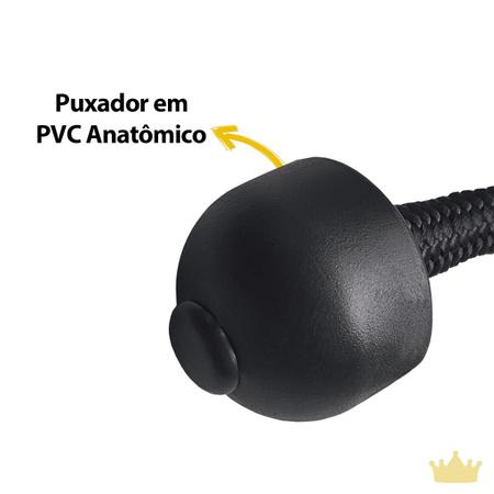 Kit Puxadores 05 peças Academia Musculação Rei do Fitness - Peças