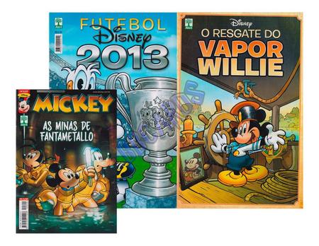 Imagem de Kit Quadrinhos Disney Editora Abril Mickey Zé Carioca Pato Donald Tio Patinhas