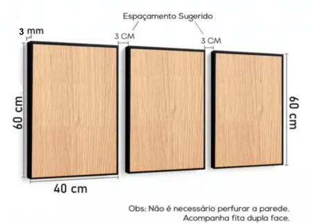 Imagem de kit Quadro Decorativo 3 Peças 60x 40 Bob Marley