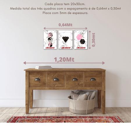 Kit Quadros Placas Decorativos Moderno Retro Desenhos Cactos