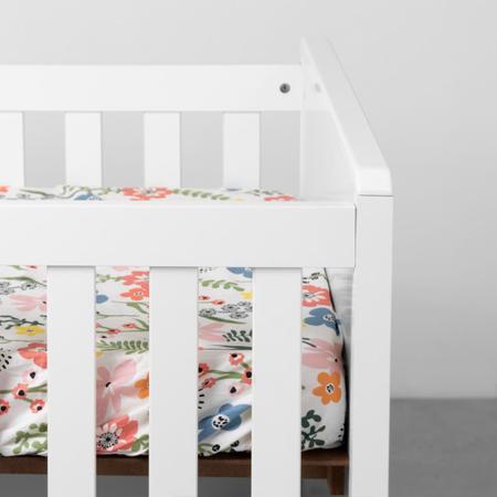 Imagem de Kit Quarto Infantil Retrô Branco Fosco - Berço + Cômoda