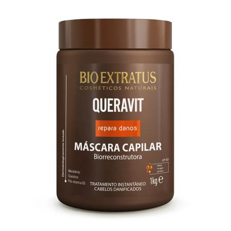 Imagem de Kit Queravit Shampoo 1l Máscara 1kg Bio Extratus