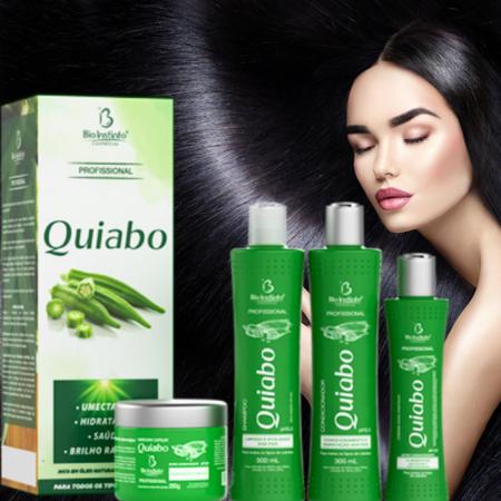 Imagem de Kit Quiabo - Shampoo, Condicionador, Máscara e Creme de Pentear - Bio Instinto