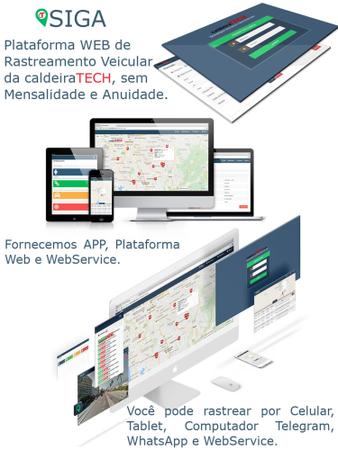 Imagem de Kit Rastreador E Bloqueador Veicular Gps caldeiraTECH SilverFox com Chip