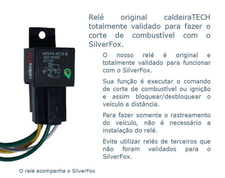 Imagem de Kit Rastreador E Bloqueador Veicular Gps caldeiraTECH SilverFox com Chip