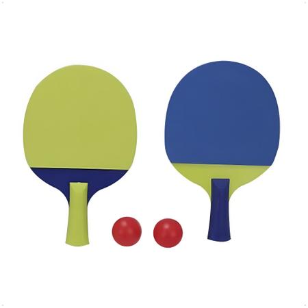 Imagem de Kit Rede de Ping Pong Tênis De Mesa Retrátil Portátil + 2 Raquetes e 2 Bolinhas