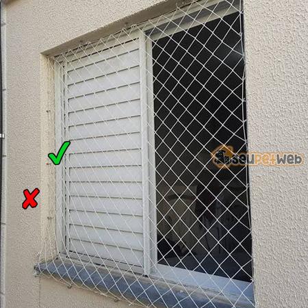 Kit rede tela proteção apartamento janela 1,30 x 2,10 preto - BKT