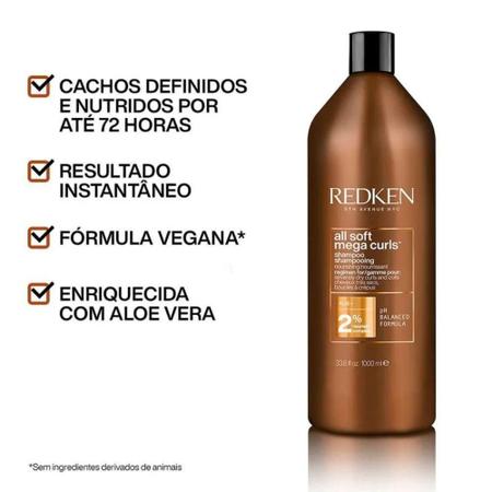 Imagem de Kit Redken All Soft Mega Curls Shampoo 1000Ml E