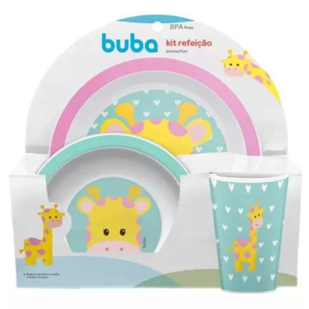 Imagem de Kit Refeição Animal Fun Girafa 10736 - Buba 