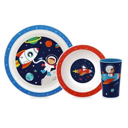 Imagem de Kit Refeição Prato Copo Bowl Buba Alimentação Fun Sereia