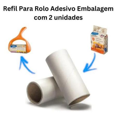 Imagem de Kit Refil Para Rolo Adesivo Tira Pelos De Roupa 90 Folhas