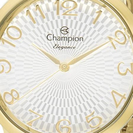 Imagem de Kit Relógio Champion Feminino Dourado Elegance com Colar e Brincos CN26733W Analógico 5 Atm