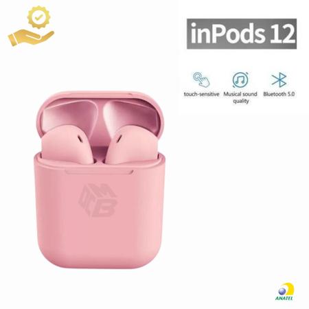 Imagem de Kit Relogio Digital  smart band  Inteligente M6 + Fone inPods 12 Bluetooth - Rosa