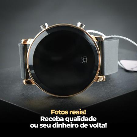 Imagem de Kit Relógio Feminino Led Digital Dourado + Caixa