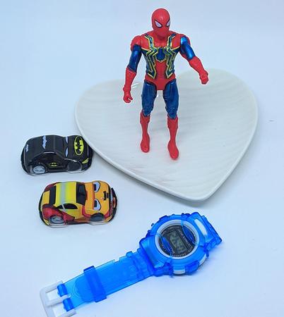 Relógio Infantil Homem Aranha Com Mini Game Marvel Vingador