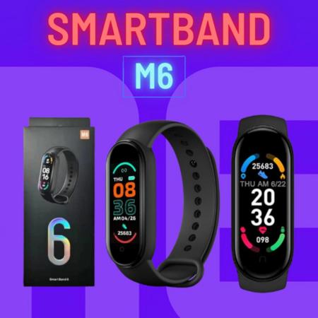 Smartband Smartwatch Relógio Inteligente M6 Android e iOS - KITSERV