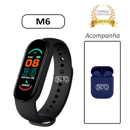 M6, Relógio Inteligente, SmartWatch, Rosa, Relógio de Esporte, Bluetooth,  Conexão Aplicativo, Xiaomi, Android, Apple