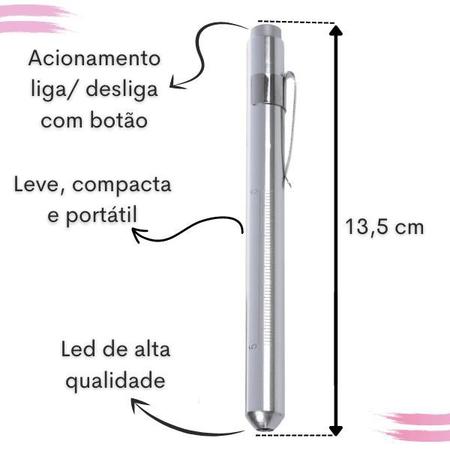 Imagem de Kit Relógio Lapela Lanterna Clínica Termômetro Digital Estojo Enfermagem Estágio