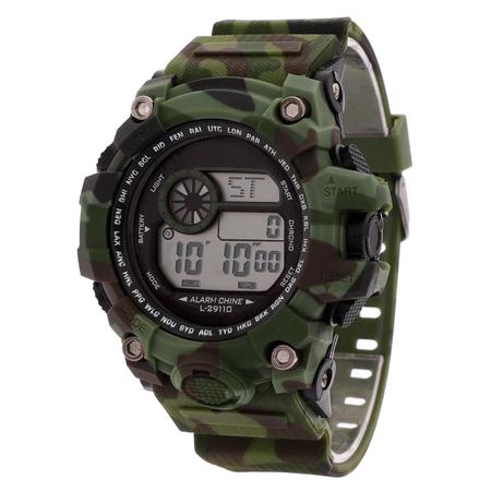 Imagem de Kit Relógio Masculino QUEBEC Digital DG001 - Militar + Relógio M4