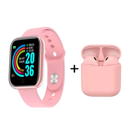 Smart Watch Y68 D20 - Relógio Inteligente - Rosa