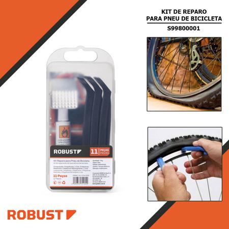 Imagem de Kit Reparo Para Pneu de Bicicleta 11 Peças Robust