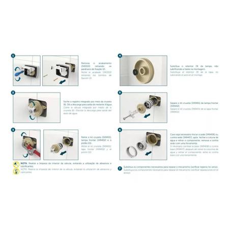 Imagem de Kit Reparo Para Válvula Descarga Hydra Max/clean/pro Blukit