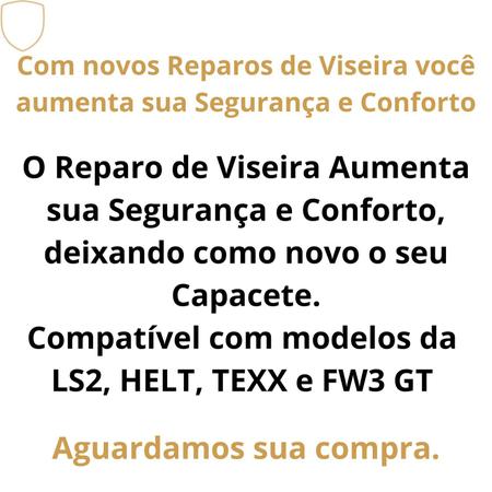 Imagem de Kit Reparo Viseira Capacete COMPATÍVEL COM OS MODELOS (LS2 FF358 / FF396 / FF386 / FF394), FW3 GT, HELT STRADA, TEXX ACTION DOUBLE VISION (FECHADO)