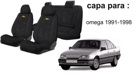 Imagem de Kit Revestimento Tecido Assentos Omega 1991 a 1998 + Volante + Chaveiro GM