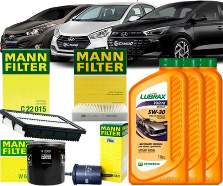 Imagem de Kit Revisão Troca De Óleo 5w30 e Filtros Hyundai Hb20 Hb20S 1.0 12v 2012 2013 2014 2015 2016 2017 2018 2019 2020 2021 2022 2023 2024 2025