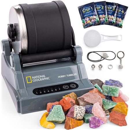 Imagem de Kit Rock Tumbler NATIONAL GEOGRAPHIC Hobby Edition com grãos