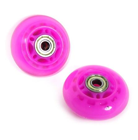 Imagem de Kit Roda de Patins Abec 7 Rodinha Rosa Pequena 2 Uni (RA-A)