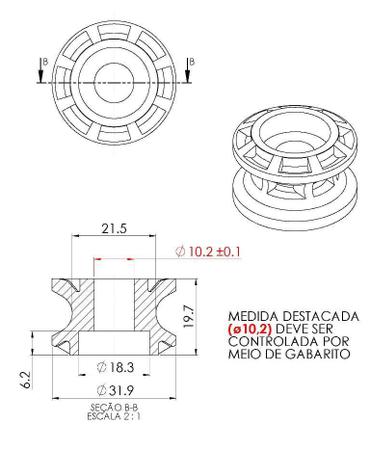 Imagem de Kit Roldana Carretel Do Banco Palio Uno Prêmio Fiorino 4 Pçs