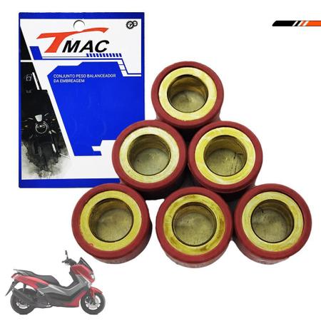 Kit Rolete Embreagem Polia Contra Peso Nmax 160 2016 A 2023 - T-Mac Imagem de Kit Rolete Embreagem Polia Contra Peso Nmax 160 2016 A 2023