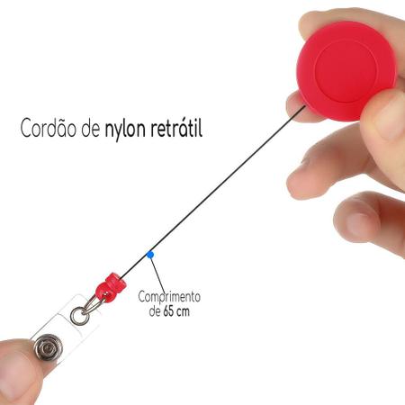 Kit Roller Clip Retratil Nylon De Cracha Cartao Trabalho - TEX WEB Imagem de Kit Roller Clip Retratil Nylon De Cracha Cartao Trabalho