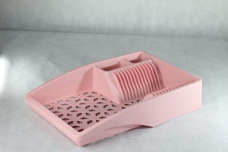 Imagem de Kit rosa pia uz dispensador de detergente e escorredor de louça sólidos uz