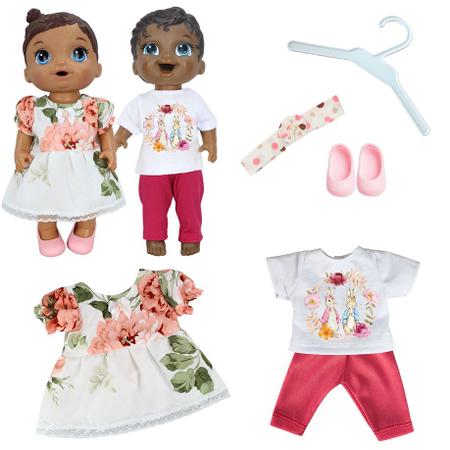 kit 4 Roupinhas para boneca baby alive Vestido para boneca - Rose Roupas de  Boneca - Roupa de Boneca - Magazine Luiza