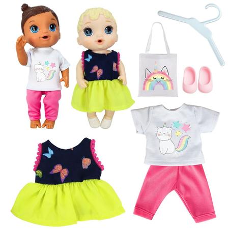 Roupas Boneca Baby Alive Hora Do Xixi Kit 6 Peças (29cm)Pronta