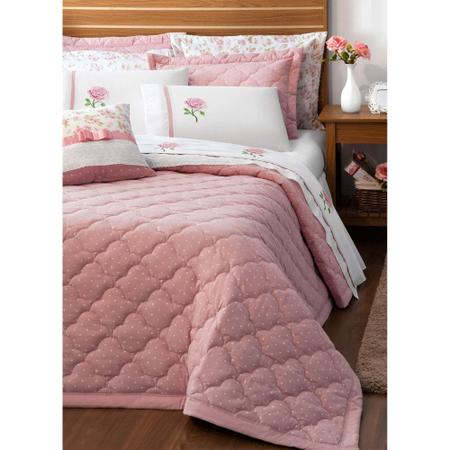 Imagem de Kit roupa cama completo 11 peças cobre leito colcha coberta + jogo de lençol bordado flor em algodão super macio para cama casal queen