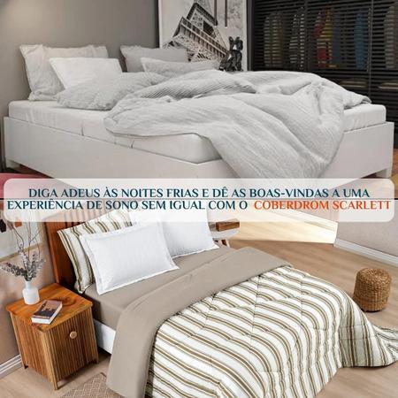 Kit Roupa Cama Edredom Super King Scarlett 100% Algodao - De Luca Enxovais Imagem de Kit Roupa Cama Edredom Super King Scarlett 100% Algodao
