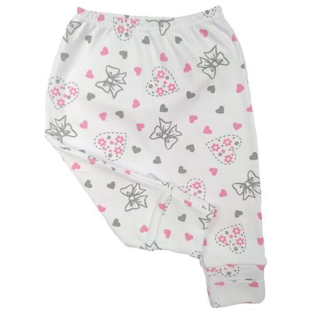 Imagem de Kit Roupa de Bebê 2x Calça Mijão Liso e Estampado Vira Pé