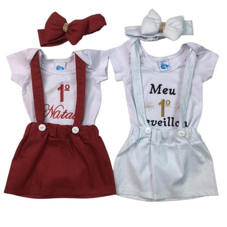 Kit Conjunto bebe menina Natal e Ano Novo - Moda Bebê - Pequeno Charme -  Loja de Roupas para Bebês