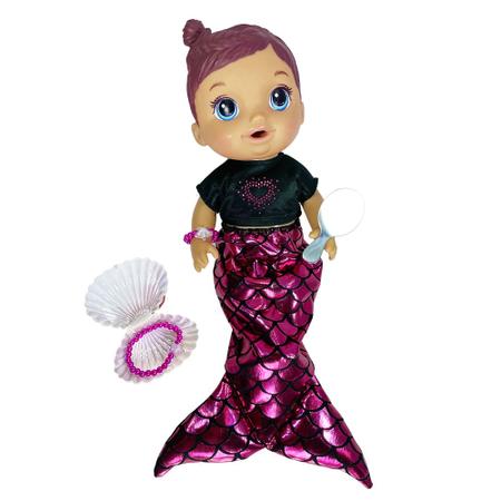 Kit Roupa De Boneca Para Baby Alive - Praia Biquini Sereia em