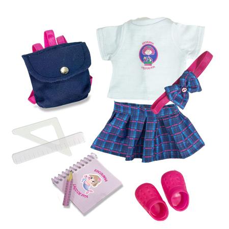 Kit Roupa de Boneca Baby Alive e Little Mommy Uniforme Volta às Aulas Laço  de Fita - Laço de Fita - Roupa de Boneca - Magazine Luiza