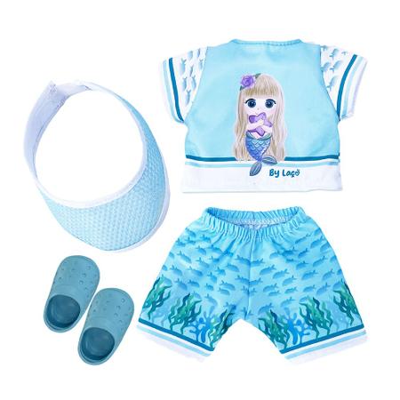 Imagem de Kit Roupa de Boneca Baby Alive Passeio das Sereias Laço de Fita