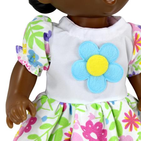 Vestido baby alive roupa de boneca baby alive Salmão flores