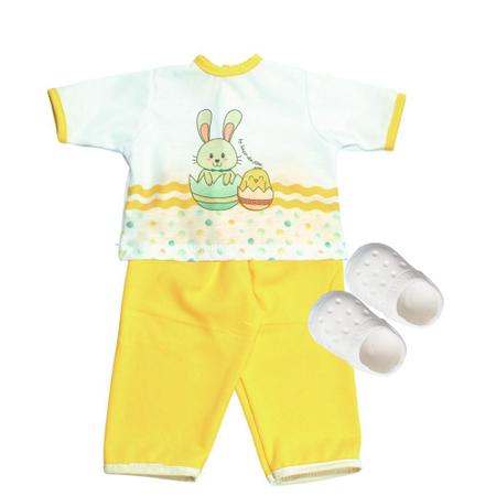 Roupa Coelhinha da Páscoa para Bonecas Bebê Reborn