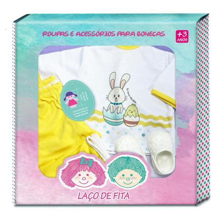 Roupa Coelhinha da Páscoa para Bonecas Bebê Reborn