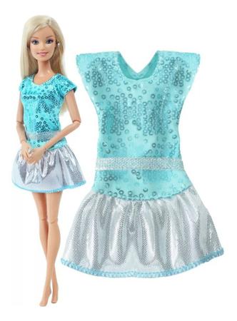 Roupa para barbie (Vestido, chapéu e sapatilha artesanal)